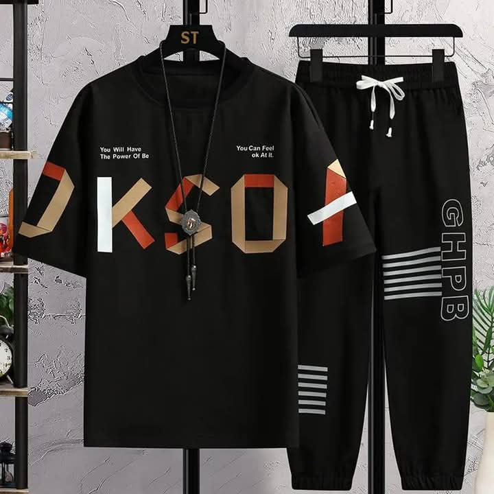Man T-Shirt & Full pant Set